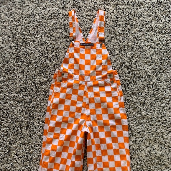 Orange White Checker Overalls College Sports Tennessee Texas - Picture 3 of 8